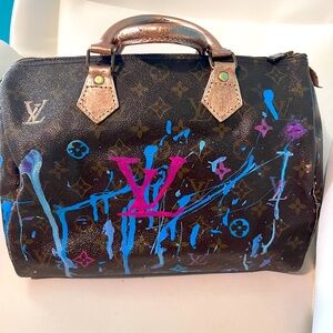 Custom painted LV MONO SPEEDY 30